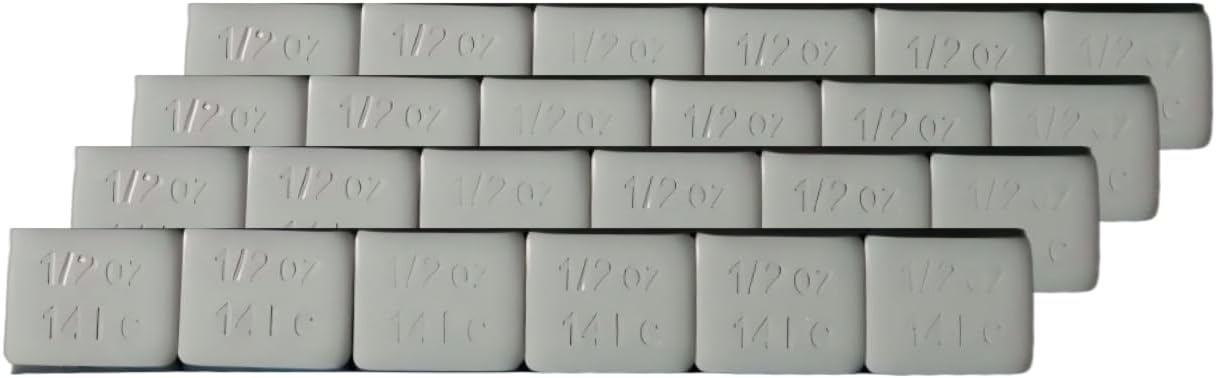 180pcs Joy.Y JR-ZO050FBA Adhesive Wheel Weights 1/2 oz, 0.5oz Grey Steel Wheel Balancing Weights Universal for Passenger Cars Light Trucks Tire Balance Accessories