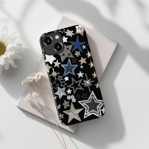 Goodon for iPhone 13 Mini Case - Wireless Charging - Dual-Layer Hard Shell & Silicone Cover - Protective Phone Case with Cute Wildflower Designs for Women - Starlight Fantasy - image 5