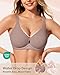LetsJoli Wireless Bras for Women No Underwire Seamless Push Up Full Coverage Supportive Bralettes Fall Fashion Must Haves(Gray 3XL)