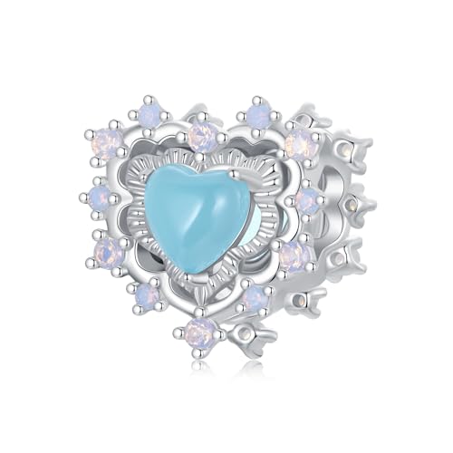 Dijes de corazón y colgantes de flores esmaltados para hacer pulseras y pendientes vintage