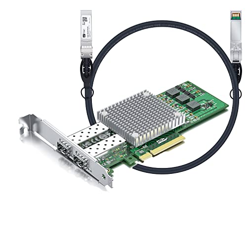0.5m 10G SFP+ DAC con tarjeta de red 10Gb SFP+, chip Broadcom BCM57810S, puerto Dual SFP+, PCI Express X8, compatible con Windows Server/Linux/VMware miniatura 1