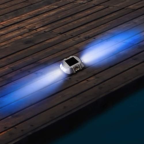 image for FOHOA Solar Deck Lights LED Driveway Lights Solar Powered Dock Light O
