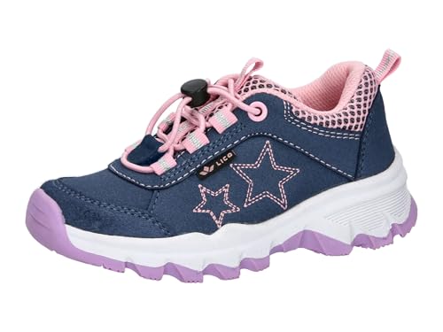 Lico Fille Selina Baskets en mesh rose et blanc pour le sport et l'école