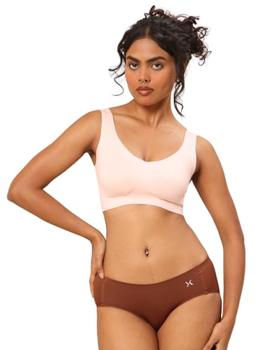 Image of Krvvy Breeze Hipster Underwear for Women | Seamless Mid Waist Panties with Super Stretchable Fabric | Odourless Ventilation | InvisiSoft Edges