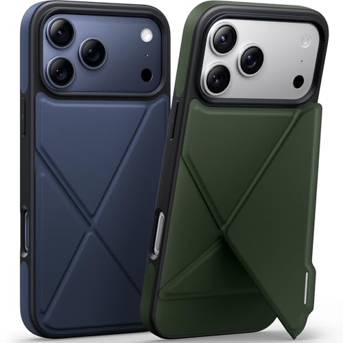 �y2026�ō�����&�X�^���h�̐V�`�ԁzPEEROCK iPhone 17 Pro �p �P�[�X MagSafe�Ή� �ČRMIL�K�i 360°�S�����ϏՌ��y���c�����E�B���X�^���h�z�ő�25W�}���[�d�Ή� �w��h�~/�}�b�g�d�グ/���ϖh�~/������ ���b�v�z�[���t