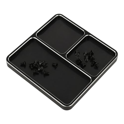 RZXYLRC Aluminum Alloy Screw Bolt Nut Tray Tool Storage with Detachable Magnetic Gasket for RC Car T