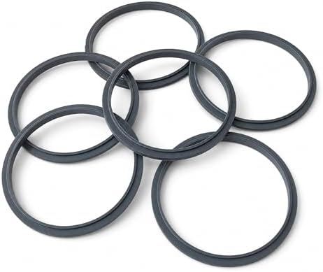 6 Pack Blender Gasket Replacement Gaskets with Lip Blender Sealing Rings Suitable for 600W 900W Extractor Blender Cups Blade Base Replacement Parts
