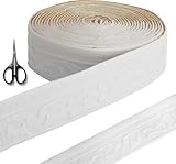 YPLANGENT Bordüre Selbstklebend Tapetenbordüre Selbstklebends Wandleisten Selbstklebend Deckenleisten Zierleiste Selbstklebends - 10m 7,8cm Breit 8mm Dick XPE 3D Relief