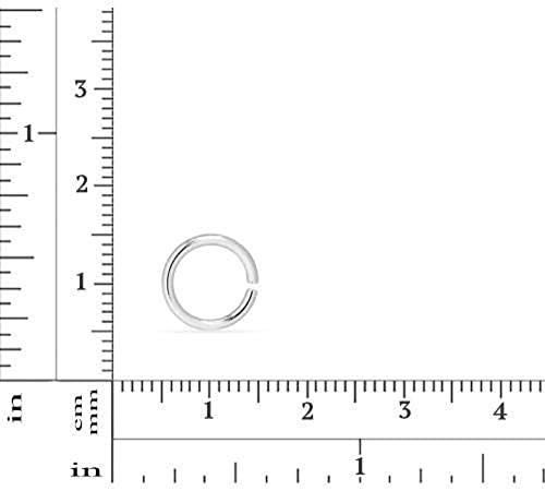 Twist and Lock Jump Rings Sterling Silver 14ga 10mm - 5 Pcs (10591)/1