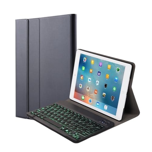 Teclado retroiluminado iPad Pro 12.9 desmontable para escribir sin luz con funda negra