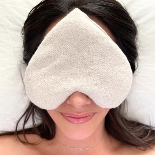 Stillnus Sustainable Heart Eye Pillow – Neutral Weighted Lavender + Flaxseed Compress – Sensory Sleep Mask for Meditation, Anxiety Relief & Emotional Grounding – Organic & Reusable - Thumbnail 3