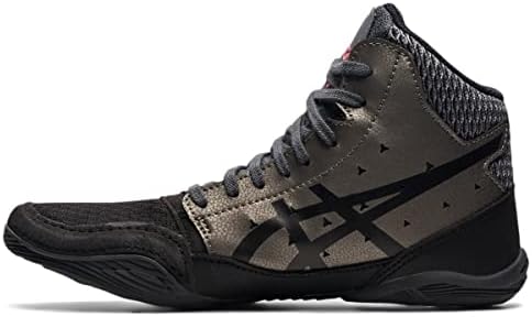 ASICS Kid's Snapdown 3 Grade School Wrestling Shoes, 2, Black/Gunmetal