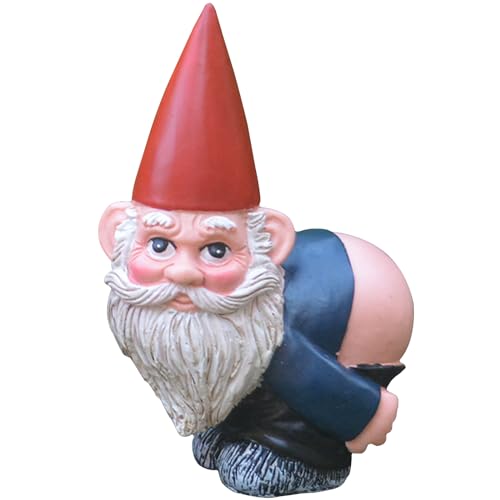 BQKMTPVA Nain de Jardin, Sculpture Jardin, 7.5x5.5x11.5CM Statue Nain de Jardin Exterieur, Ornements de Jardin pour l'intérieur ou l'extérieur, Statue de GNOME (A)