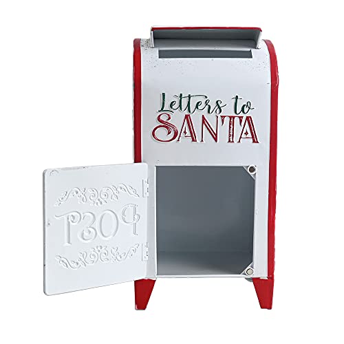 Z&Z ornamentorum Vintage Weihnachtlicher Deko Weihnachtsbriefkasten aus Metall Weihnachtsmann Briefkasten Amerikanischer Briefkasten Weihnachtsdeko Amerikanisch (ZZXA0181)