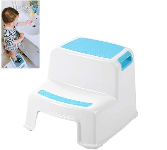 Step Stool for Kids | Toddler’s Stool for Potty Training and Use in The Bathroom or Kitchen | Versatile Two-Step Design for Growing Children