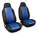 FH Group 3D Air Mesh Car Seat Covers Full Set – Universal Fit Automotive Seat Covers, Front Bucket and Solid Rear Bench Seat Cover, Washable Car Interior Protectors for SUV, Sedan, Blue