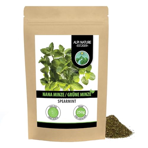 Alpi Nature Nana Minze Tee 250g, Spearmint Tee, marokkanische Minze, Mentha spicata
