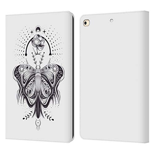 Housse iPad 9.7 portefeuille avec support et porte-carte, cuir protection motif Haroulita