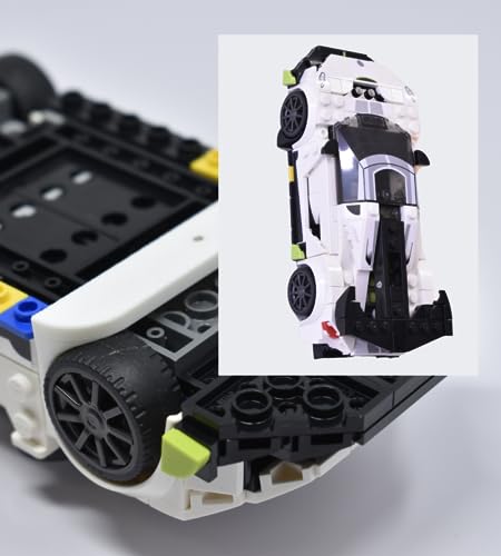 Image of Collectible Car Display Wall Mount | Low Profile Design Compatible with Lego Car Models | Display Cars by Wheels on Wall | Made in USA (White 10-Pack)