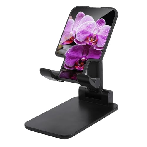 Support de téléphone pliable orchidée violette pour libérer vos mains à table