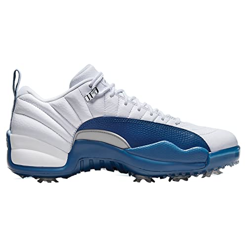 Air Jordan 12 Low Golf Shoes (White/French Blue, us_Footwear_Size_System, Adult, Men, Numeric, Medium, Numeric_9_Point_5)2