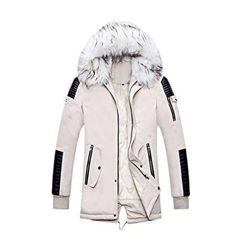 Parka d'hiver pour homme coupe-vent et anti-froid grâce au coton épais et à la polaire chaude M