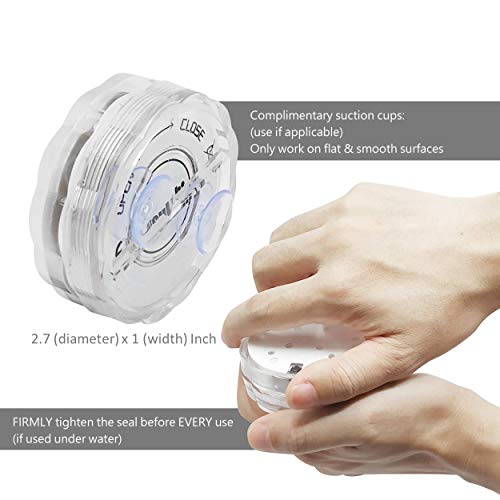 HouLight Submersible LED lights with Suction Cups, Remote Control, 4 Pack Waterproof Bathtub Lights with Color Changing LED for Hot Tubs, Pools, Parties, Halloween, Christmas and Room Decorations