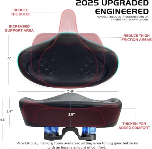 Noseless Bike Seat Cushion for Men & Women – Extra Padding &