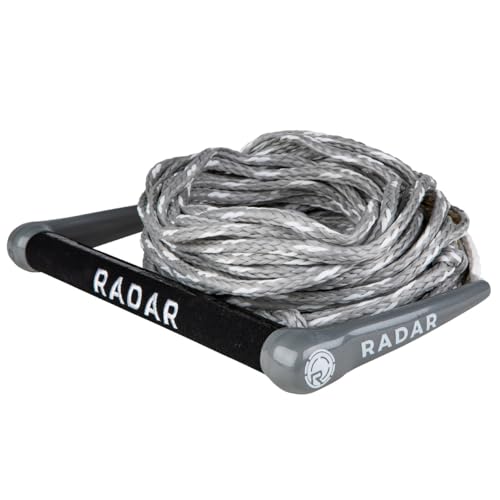 Radar Global Water Sports, 13 in. Diam. Grip Handle 75' Rope, White/Silver