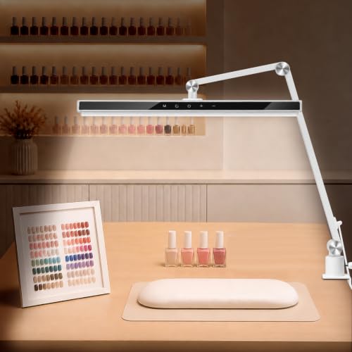 CGBE Lampe Onglerie Table LED avec Pince, IRC 95, Minuteur 30/60 min