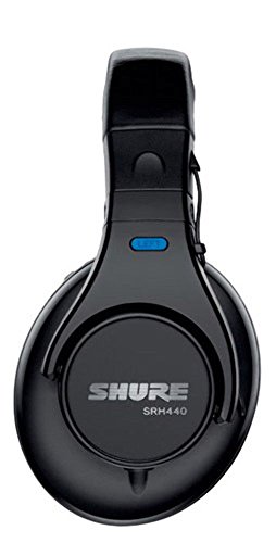 Image of Shure SRH440 Professional Studio Headphones, Enhanced Frequency Response and Extended Range for Home and Studio Recording, with Detachable Coiled Cable, Carrying Bag and 1 /4 inch Adapter (SRH440)