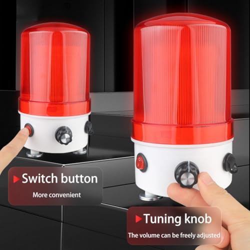 Luz indicadora con baliza giratoria y decibelios ajustables en pared 5