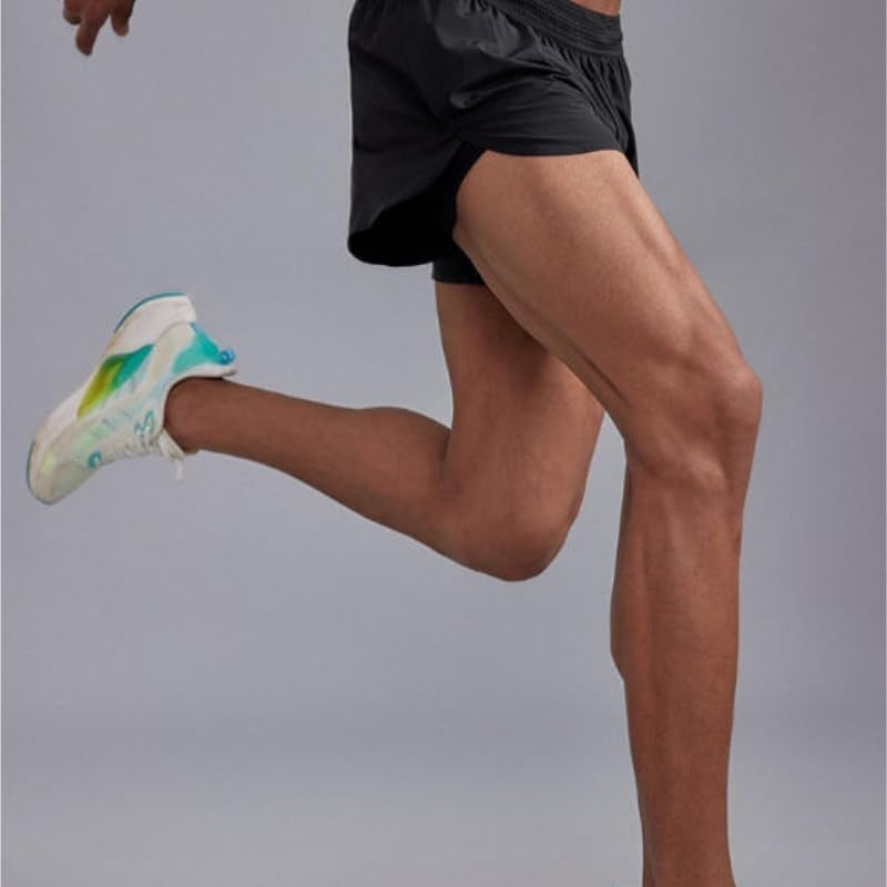 Seamless 3" Sports Shorts for Men Lightweight Quick Dry with Liner for Running Racing