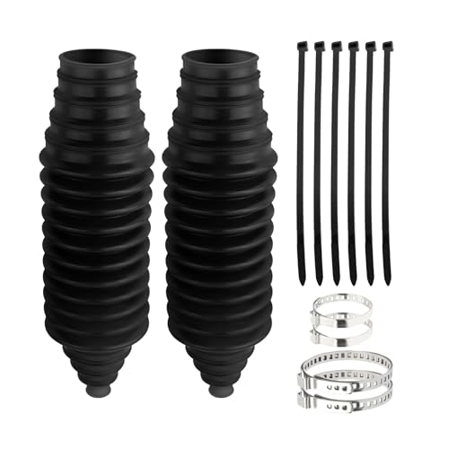 Car Inner Tie Rod Boot Kit,Cuttable Rack and Pinion Boot with Clamps & Ties to Protect Steering Components from Dust,Silicone Car Accessories Steering Rack Boots