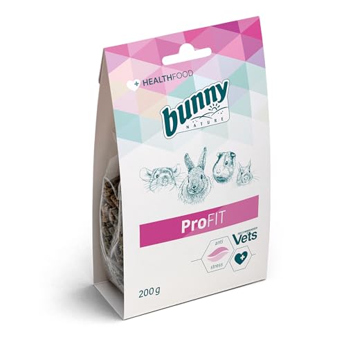 Bunny ProFIT | 200 g | Ergänzungsfuttermittel für Zwergkaninchen, Meerschweinchen, Chinchillas & Degus | Zur Unterstützung bei Stresssituationen | Mit Inulin und Kamille