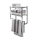 Organize It All Chrome 2 Tier Wall Mounting Bathroom Rack with Towel Bars