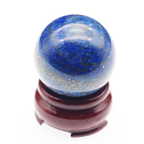 Lapis Lazuli Ball Sphere Rare Crystal Polished Ball Blue Labradorite Feldspar Quartz Stone for, Divination, Home Decoration,2.4"