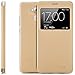 Produktbild zanasta Designs Tasche Huawei Honor 6C / Enjoy 6S Case Schutzhülle Flip View Cover mit Fenster und Kameraschutz | Gold