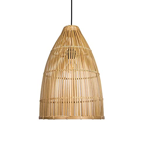 Lampe en bambou tressé pour restaurant et chambre au style sud-est asiatique épuré