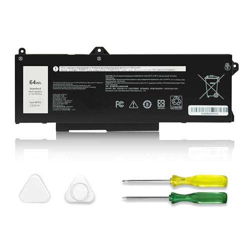 Image of GRT01 Laptop Battery 15.2V 64Wh for Dell Latitude 5421 5431 5521 5531 Precision 3470 3561 3571 3591 Alienware m17 R5 AMD R05P0 0P3TJ VXD57