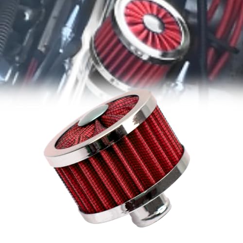 RYANSTAR RACING 23MM High Flow Vent Valve Cover Breather Filter Universal Car Air Filter Cold Air Intake Filter Small Air Filter Breather Universal Air Vent Cover Red