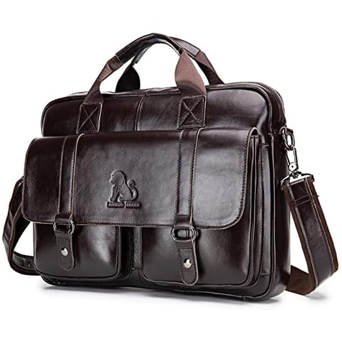 Pundarika Cuero Maletín para Hombres Bolsa de Archivo de Cuero de la Moda de la Oficina Cover