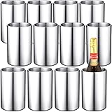 Wine Chiller Bucket Stainless Steel Wine Chiller Bottles for 750 ml Insulated Double Layer Bucket Wine Cooler Bucket to Keep Wine Cold for Wine Lovers Parties Bar (12 Pcs)