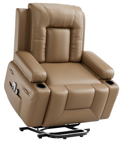 GarveeHome Electric Lift Recliner Chair - Heat and Massage, PU