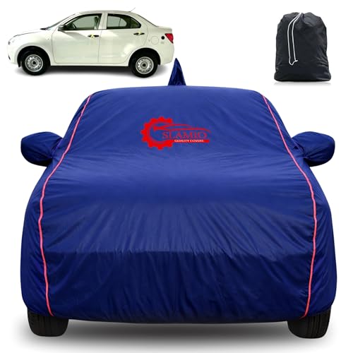 Image of 100% Waterproof Car Cover for Maruti Suzuki Dzire Tour S 2024-2026 | All-Weather, Dustproof & UV Protection | Heavy-Duty 3-Layer Fabric | Custom Fit with Mirror & Antenna Pocket | Navy Blue