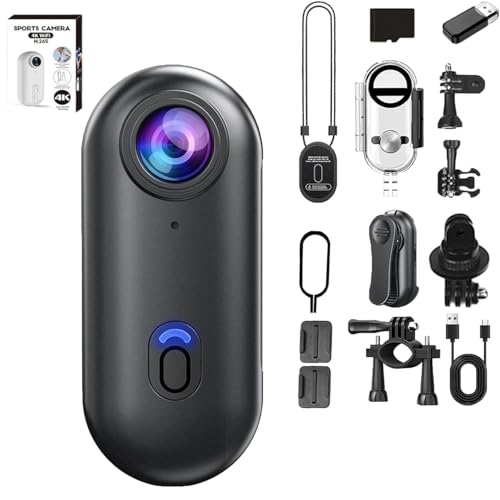 IonicSwift - RideView Hands-Free POV Camera for Equestrians, Ionicswift Riding Camera,𝐈𝐨𝐧𝐢𝐜𝐬𝐰𝐢𝐟𝐭 Trail 𝐂𝐚𝐦𝐞𝐫𝐚𝐬, 4K Mini Ride View Riding Magnetic Clip Bracket (Black 4k,64G)
