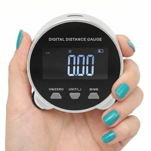 Digital Rolling Tape Measure Electronic Ruler for Curved Surfaces High Precision LCD Display Rechargeable Tool for Irregular Shapes Diameter & Straight Lines