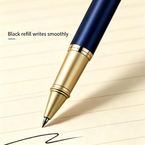 Pluma de gel con acabado dorado 24K y tinta negra miniatura 3