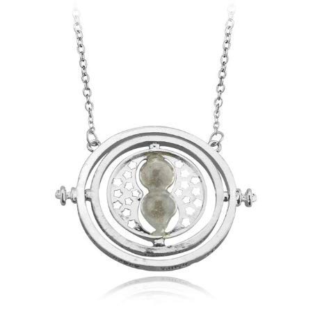 Collier sablier'retourneur de temps' Hermione dans la Coupe de feu (ARGENT)