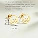 WSWK 18K Gold Letter F Stud Earrings, Tiny Circular Design,Suitable for all occasions, fashionable small earrings for women, not prone to allergies